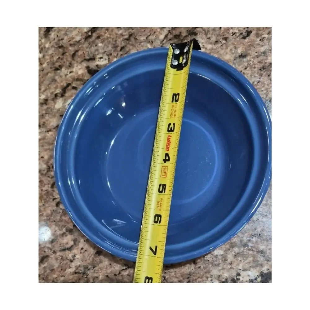 Longaberger Small Blue Ceramic Pie Plate 7 1/4